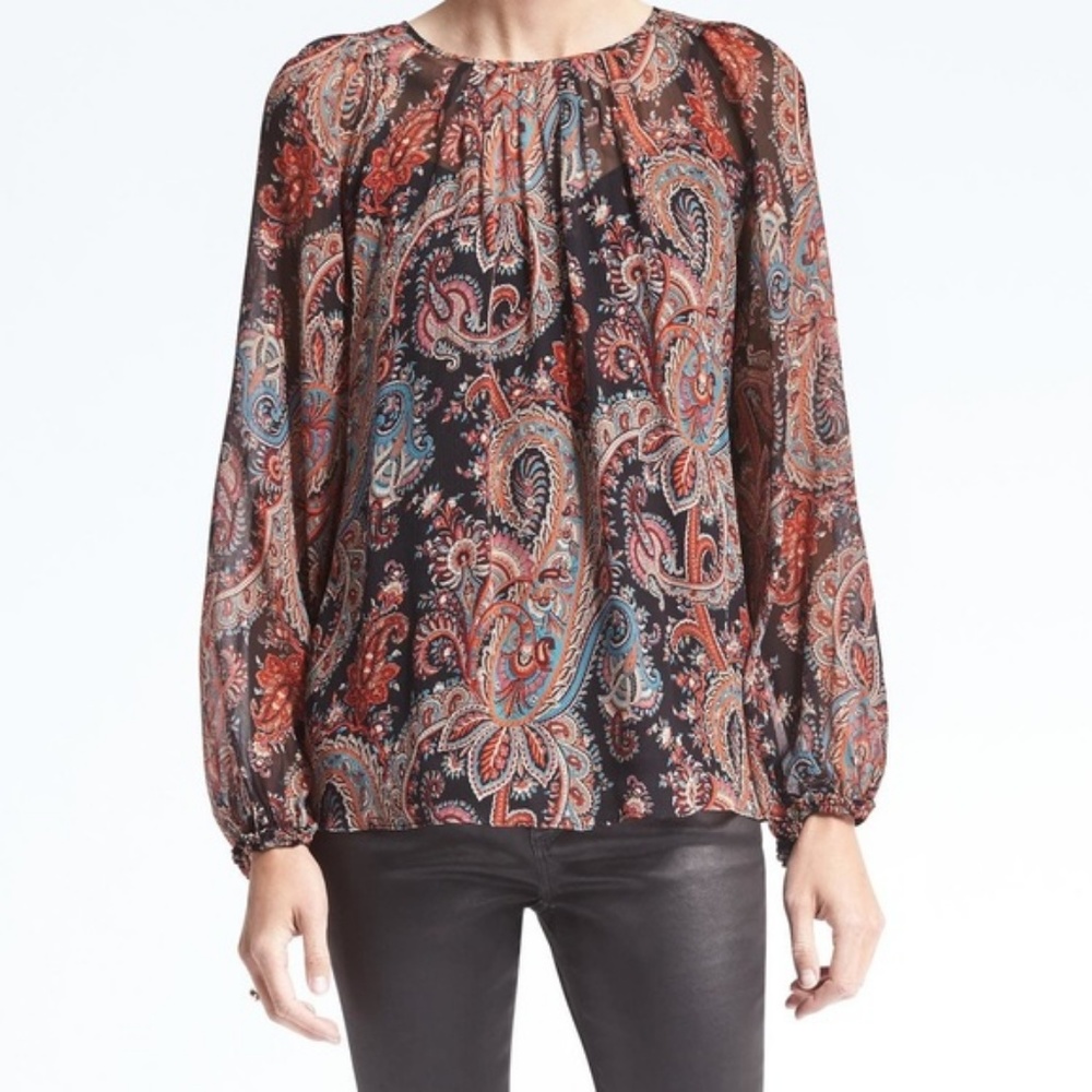 Olivia Palermo x Banana Republic Silk Ruffle Tie